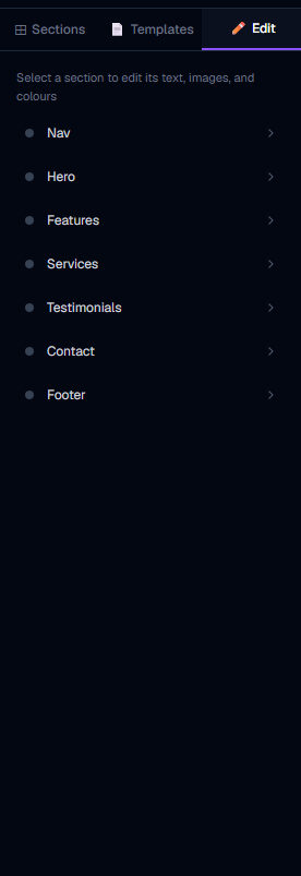 Opening the content editor