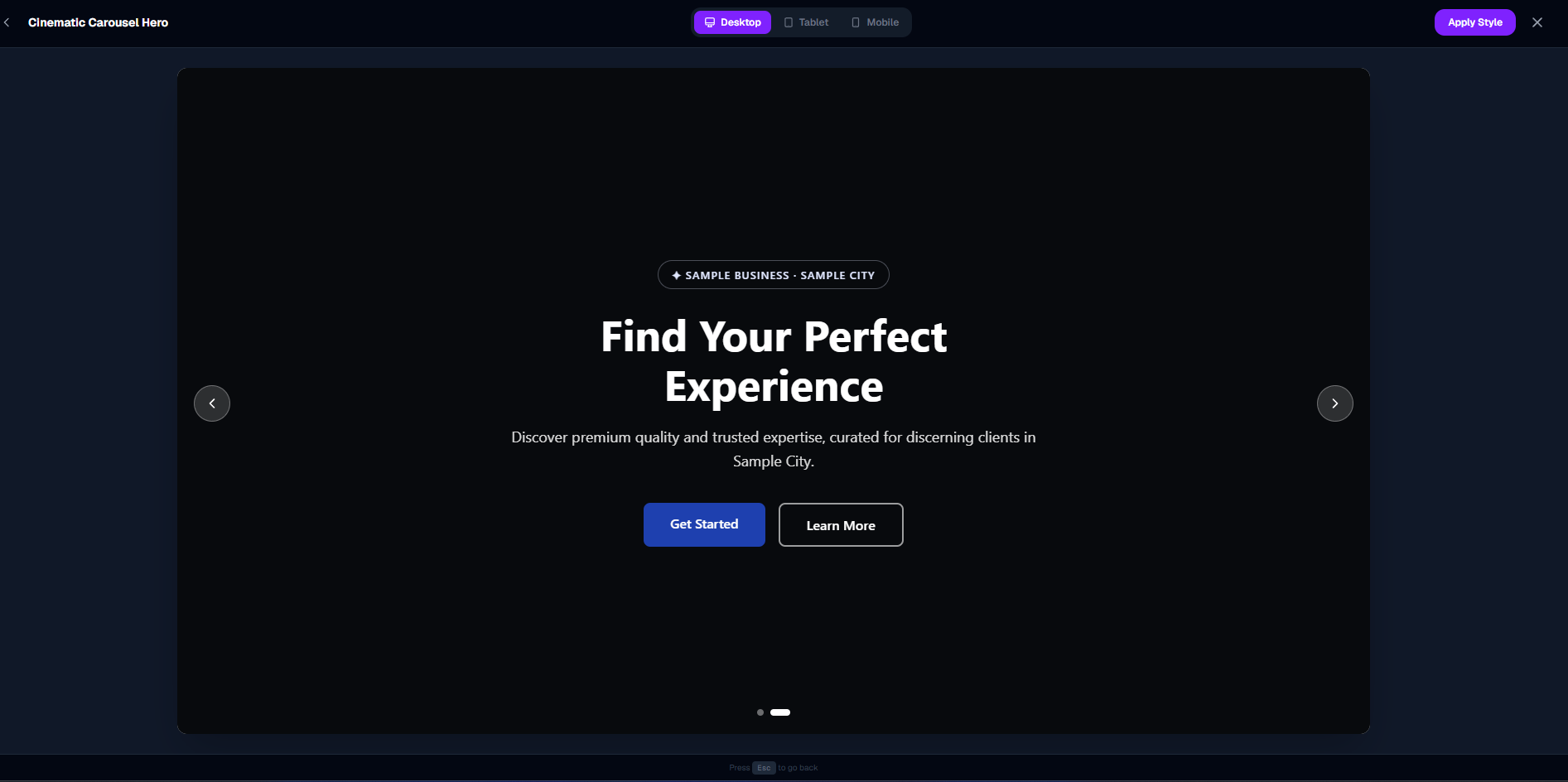 How to browse and apply a template